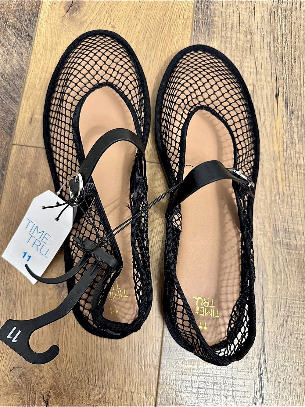 The Tie Dye Mesh Mary Jane Flats Black US 11 NWT